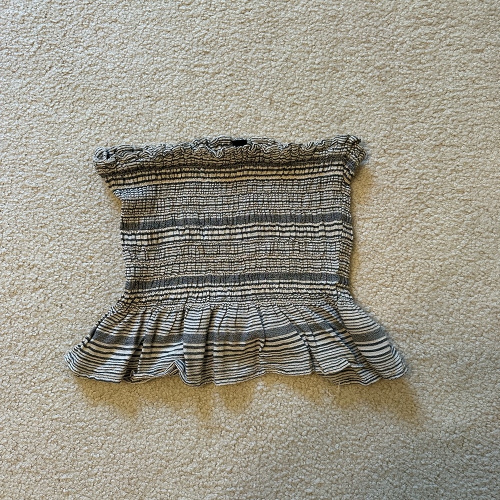 Striped Smocked Tube Top